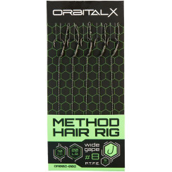 Leash OrbitalX Method Hair Rig Wide Gape #10 20lb 10cm (5pcs/pack) c: camo