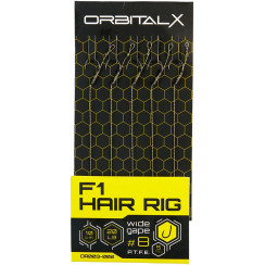 Leash OrbitalX F1 Hair Rig Wide Gape #6 20lb 10cm (5pcs/pack) c:weed