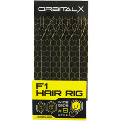 Leash OrbitalX F1 Hair Rig Wide Gape #10 20lb 10cm (5pcs/pack) c:weed