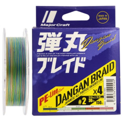 Шнур Major Craft Dangan Braid X4 150m (мульти.) #1.2/0.15mm 20lb/8.6kg