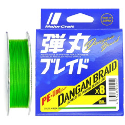 Cord Major Craft Dangan Braid X8 150m (salad) #1.5/0.19mm 30lb/12.3kg