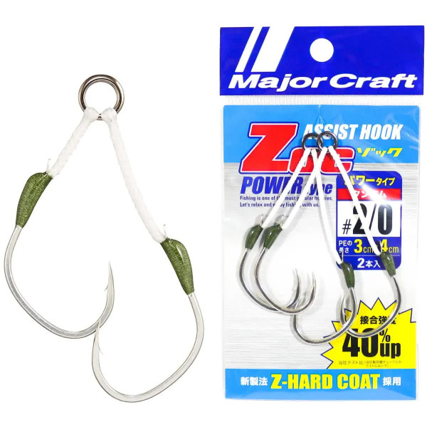 Гачок Major Craft Assist Hook Power Type ZOC-PT2040 #3/0 (2 шт/уп)