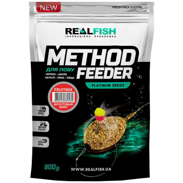 Підгодовування Real Fish Method Feeder Фруктовий мікс 0.8kg