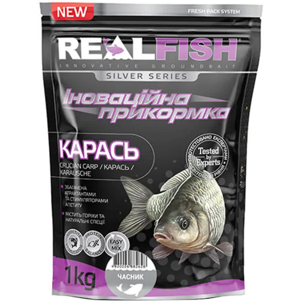Real Fish Silver Series Crucian Carp Garlic Groundbait 1kg