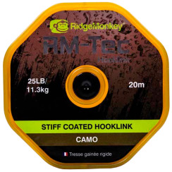 Поводковый материал RidgeMonkey RM-Tec Stiff Coated Hooklink Camo 35lb 20м