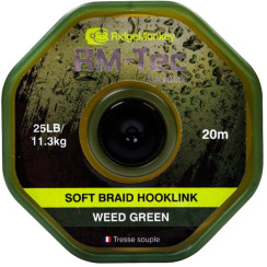 RidgeMonkey RM-Tec Soft Braid Hooklink Weed Green 25lb 20m