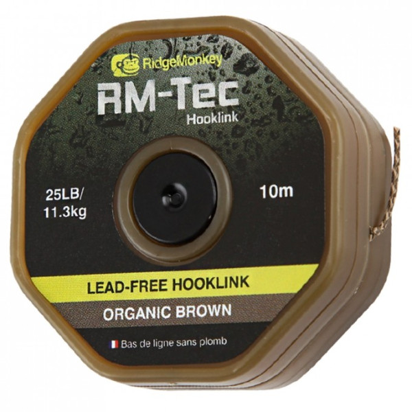 RidgeMonkey RM-Tec Lead Free Hooklink Camo 25lb 10m