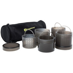 Ємність RidgeMonkey Modular Hookbait Pots набір 4 ємності та чохол ц: чорний