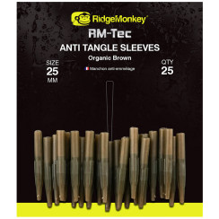 Противозакручиватель RidgeMonkey RM-Tec Anti Tangle Sleeves Short (25шт/уп) ц:organic brown