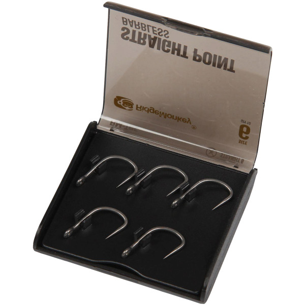 RidgeMonkey RM-Tec Straight Point Barbless Carp Hook #2 (10 pcs/pack)