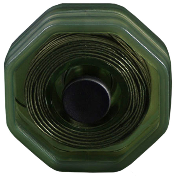 RidgeMonkey Rock Bottom Tungsten Coated Semi Stiff Leader, 10m, 25lb/11.3kg, Camo Green