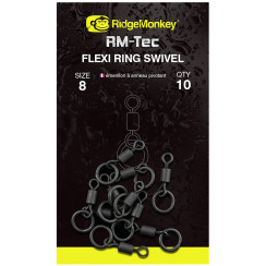 Вертлюжок RidgeMonkey RM-Tec Flexi Ring Swivel #8 (10 шт/уп)