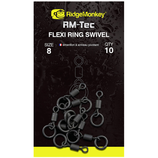 Вертлюжок RidgeMonkey RM-Tec Flexi Ring Swivel #8 (10 шт/уп)