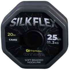 Поводковий матеріал RidgeMonkey Connexion SilkFlex Soft Braid 20m 25lb/11.3kg ц:camo
