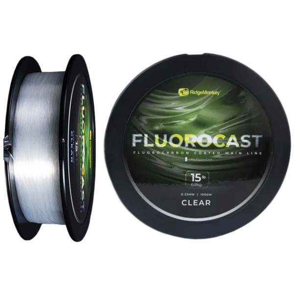 RidgeMonkey FluoroCast Fluoro Coated Main Line 1000m 0.33mm 15lb/6.8kg