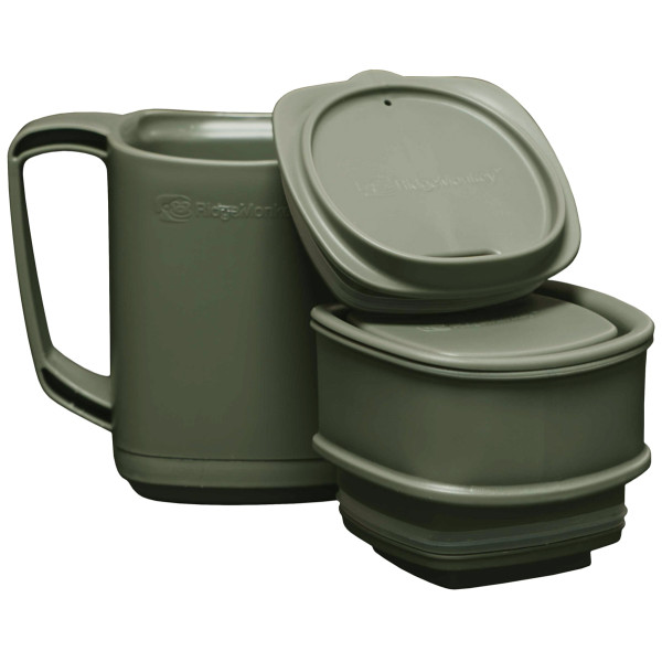 Термокружка RidgeMonkey ThermoMug DLX Brew Set Green с набором емкостей