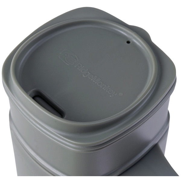 RidgeMonkey ThermoMug DLX Brew Set Gray with a set of containers