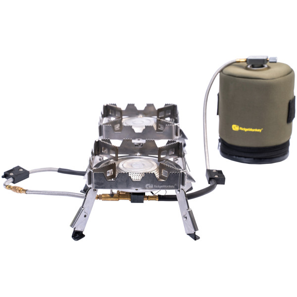 Газовий пальник RidgeMonkey Quad Connect Stove Pro Mini Full Kit (набір 2 шт)