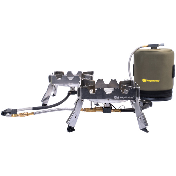 Газовий пальник RidgeMonkey Quad Connect Stove Pro Mini Full Kit (набір 2 шт)