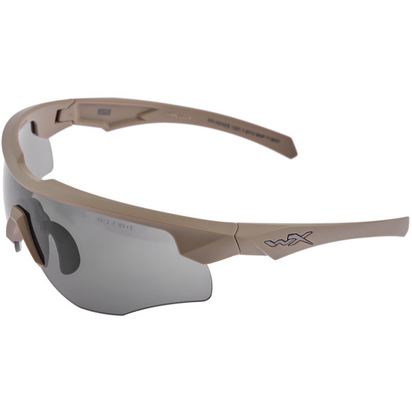 Wiley X Rogue Comm. Ballistic Goggles. 3 Lenses (Grey/Clear/Rust)