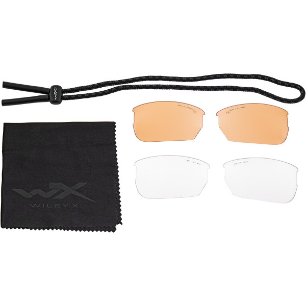 Wiley X Saint Ballistic Goggles. 3 Lenses (Grey/Clear/Light Rust)