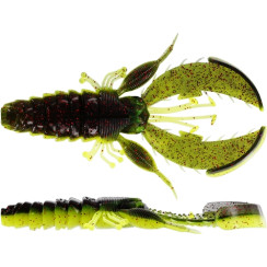 Westin CreCraw Creaturebait Silicone, 4 pcs., 8.5 cm, 7 g, Black/Chartreuse