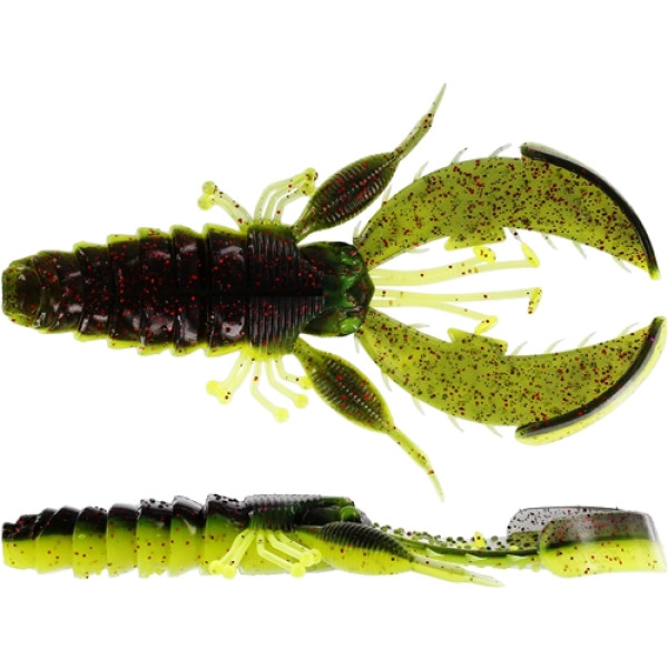 Силикон Westin CreCraw Creaturebait 4шт. 8.5cm 7g Black/Chartreuse