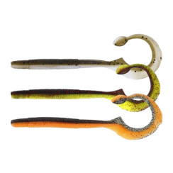 Silicone Westin Ned Worm Curl 12cm 3g Dark Water Mix 7 (5pcs/pack)