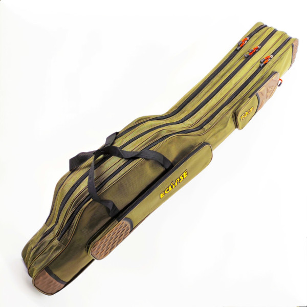 ECLIPSE 1.50m rod case, frame, dark green, 3 compartments