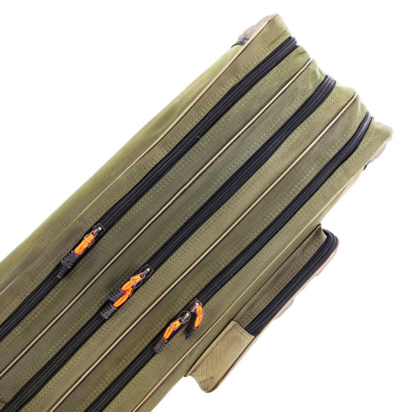 ECLIPSE 1.50m rod case, frame, dark green, 3 compartments