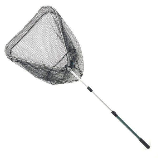 Подсак BREEZE CS-370220-JW треугольный 70см, черная прорезиненная сетка, зеленая телескоп ручка