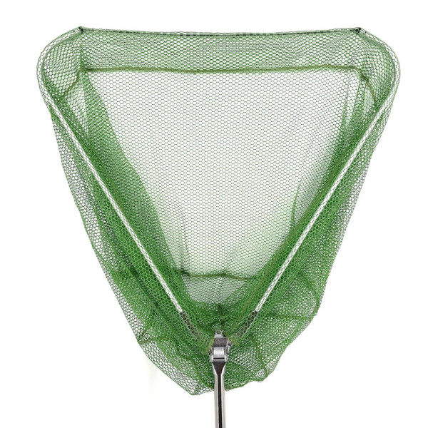 Подсак BREEZE CS-270220-JW треугольный 70см, зеленая прорезиненная сетка, круглая метал телескоп ручка
