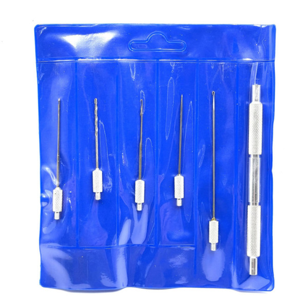 Carp fishing set: 5 tools + metal handle, blue packaging GZ-09 5+1