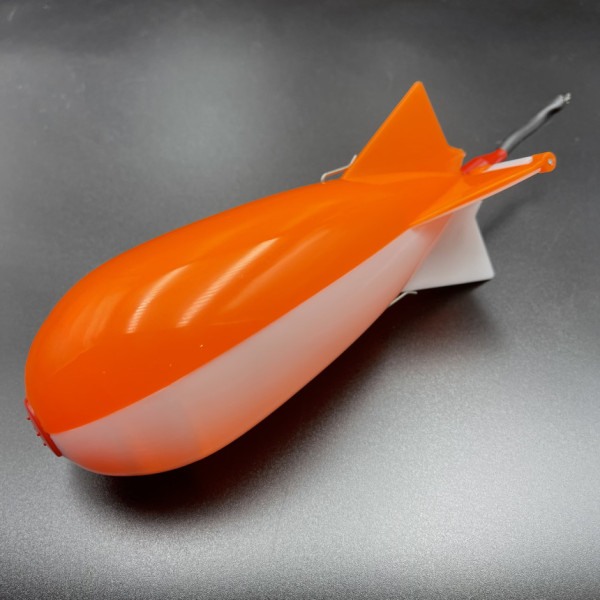 Spomb M white and orange bait rocket