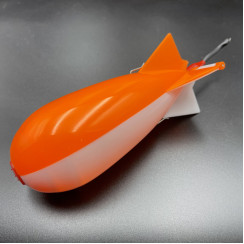 Spomb L white and orange bait rocket
