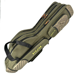 ECLIPSE 1.00m frame rod case, dark green, gold lettering, 3 compartments