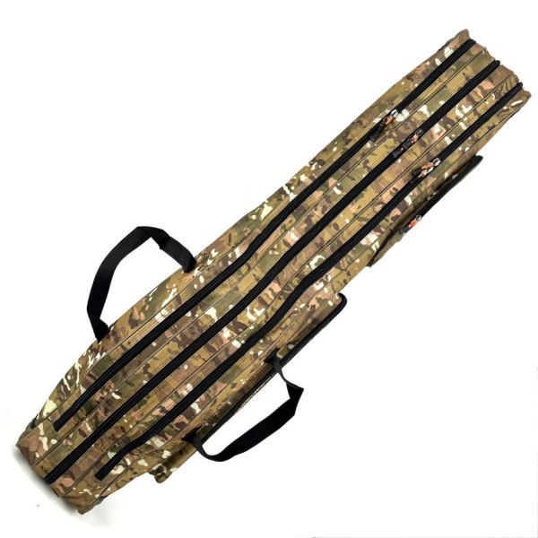ECLIPSE 1.35m frame rod case, multicam with green inserts, gold lettering, 3 compartments