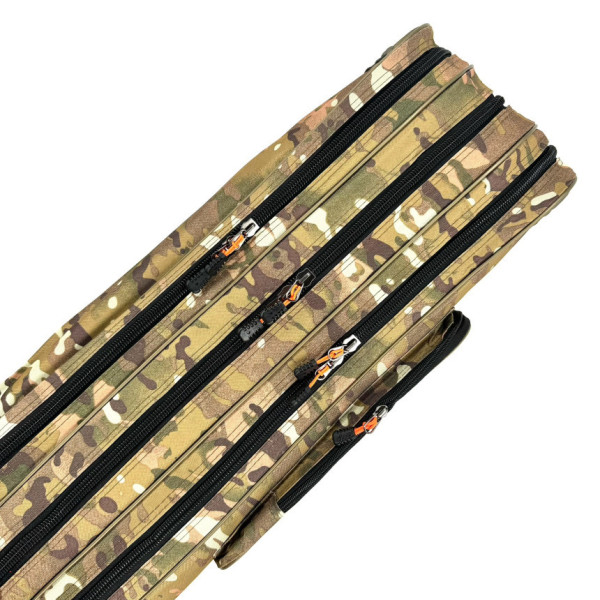ECLIPSE 1.50m frame rod case, multicam with green inserts, gold lettering, 3 compartments