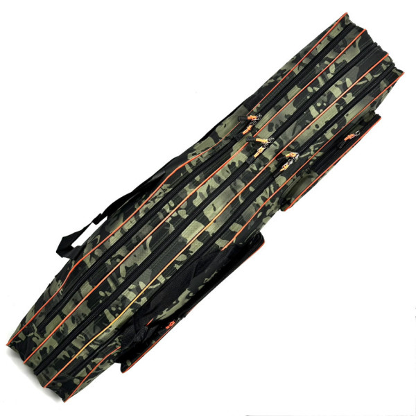 ECLIPSE 1.50m rod case, frame, camouflage, orange and black inserts, 3 sections 1050CP