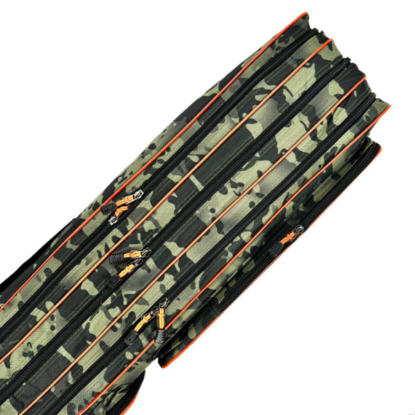 ECLIPSE 1.50m rod case, frame, camouflage, orange and black inserts, 3 sections 1050CP