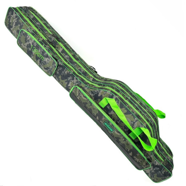 ECLIPSE 1.50m frame rod case, camouflage, light green and black inserts, 3 sections, 1050YH