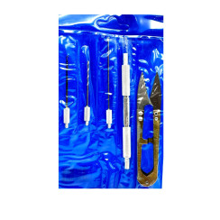 Carp fishing set: 3 tools + metal handle + scissors, blue packaging GZ-09 4+1