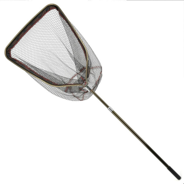Подсак Breeze HY-D-380170-GJ пятиугольная цельная голова 80 см, крупная прорезиненная сетка, телескоп ручка 1.7m