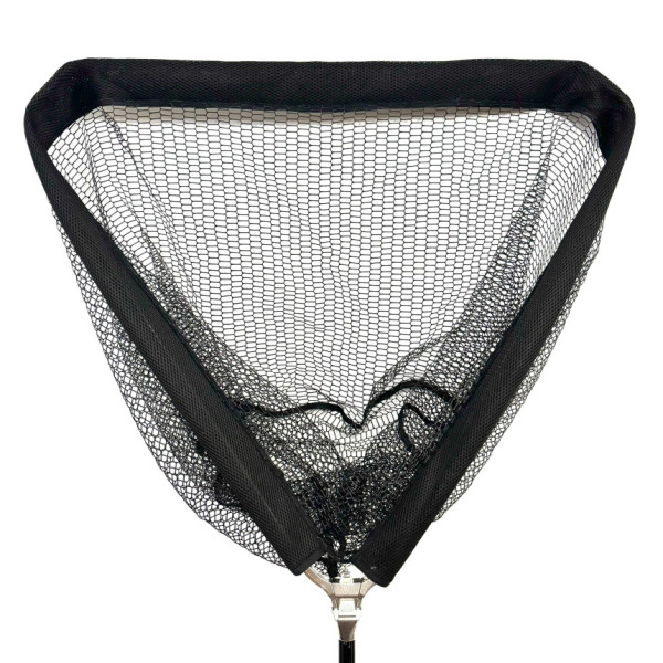 Подсак BREEZE HB002-240702 треугольный 70 см, крупная прорезиненная тонкая сетка, круглая металлическая телескоп