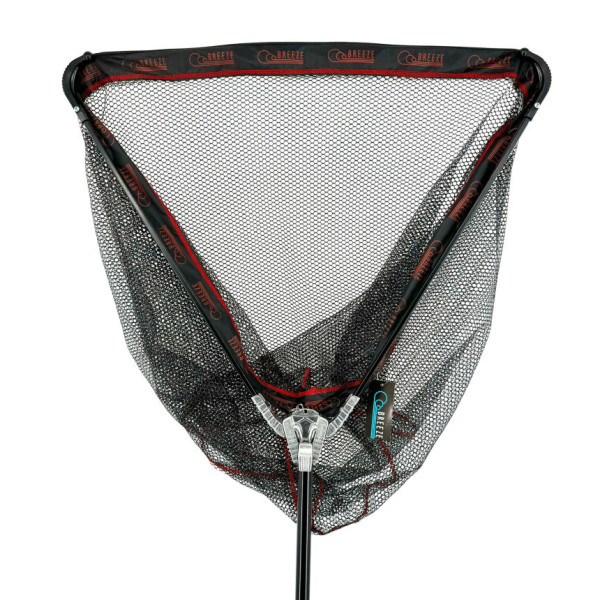 Подсак Breeze HH-270170-GJ треугольный 70 см, усиленный замок, черная вшитая прорезиненная сетка, черная телескоп ручка