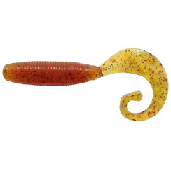 Силикон Reins FAT G-TAIL GRUB 4" 566 Motor Oil Red Flake 10 шт			