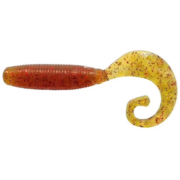 Силикон Reins FAT G-TAIL GRUB 4" 566 Motor Oil Red Flake 10 шт			