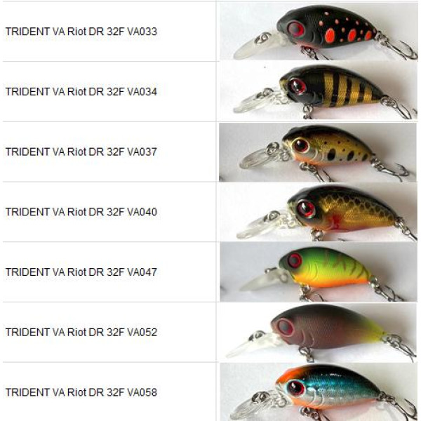 Воблер TRIDENT Riot DR 32F VA026