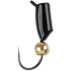 Мормышка вольфрамовая Viking Fishing Rigabik+bead 0.35g 2mm Black+G (5шт)
