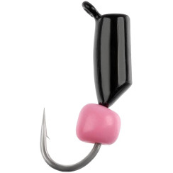 Мормышка вольфрамовая Viking Fishing Rigabik+bead 0.35g 2mm Black+P (5шт)